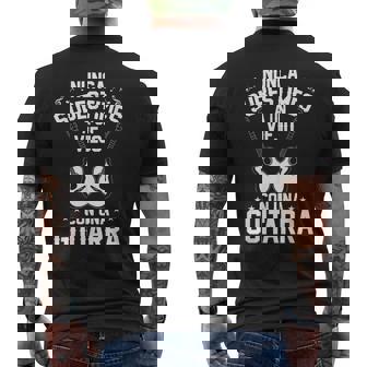 Divertido Guitarrista Uniejo Con Una Guitarra Músico Camiseta Hombre Estampado Espalda - Regaloses