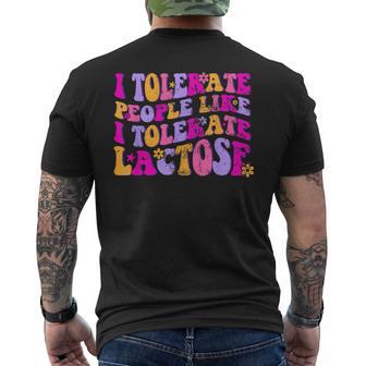 Divertido Intolerante A La Lactosa Tolero A Las Personas Como La Lactosa Camiseta Hombre Estampado Espalda - Regaloses