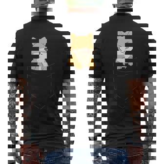 Divertido Perro Shiba Inu En El Bolsillo Lindo Shiba Inu Camiseta Hombre Estampado Espalda - Regaloses