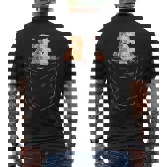 Divertido Roedor Para Amantes De La Cubeta Dueño De Cobayas Bolsillo En El Pecho Camiseta Hombre Estampado Espalda - Regaloses