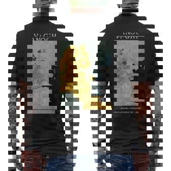 Divertidoan Gogh Girasoles Gato Memean Gogh Arte Camiseta Hombre Estampado Espalda - Regaloses