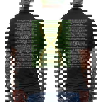 DNA Double Helix Matrix Computer Program Science Men's Back Print T-Shirt - Monsterry