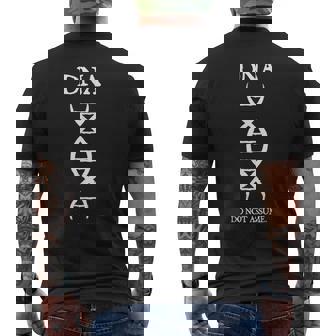 DNA Do Not Assume Double Helix Structure Men's Back Print T-Shirt - Monsterry