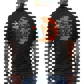 Dog Groomer Brush Your Dog Grooming Reaper Halloween Men's Back Print T-Shirt - Monsterry