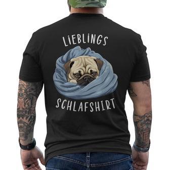 Dog Official Favourite Sleep Pug T-Shirt mit Rückendruck - Geschenkecke