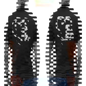 Dog Puppy And Baby Cat Heart Animal Dog & Cat Heart Men's Back Print T-Shirt - Monsterry