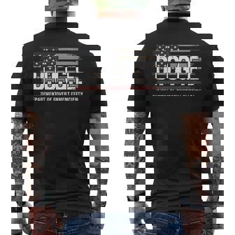 Doge Department Of Government Efficiency Usa Flag Men's T-shirt Back Print | Mazezy