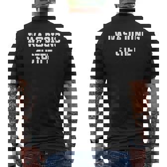 I Was Doing Stuff Sayings Matching Couple I'm Stuff Camiseta Hombre Estampado Espalda - Regaloses
