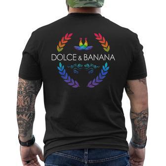 Dolce And Lgbtq Banane Pride Grafik Niedlich Regenbogen T-Shirt mit Rückendruck - Geschenkecke