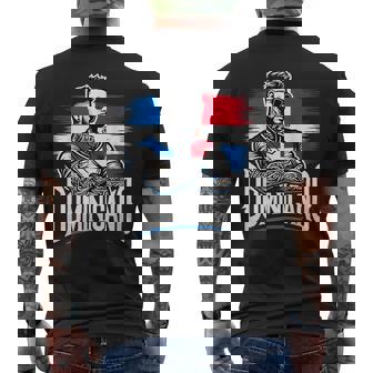 Dominicano Tattoo Style Dominican Man Proud Heritage Men's Back Print T-Shirt - Monsterry