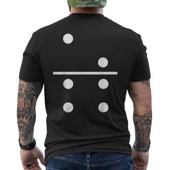 Domino Stein 2Ã4 Tile Stone Carnival Costume T-Shirt mit Rückendruck - Geschenkecke