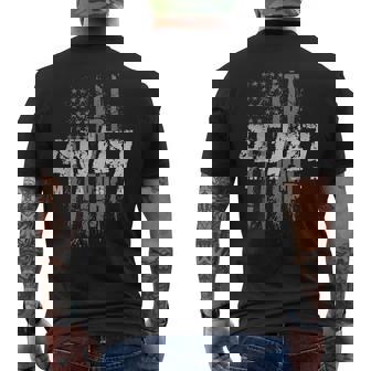 Donald Trump President 45-47 Maga Us Flag Men's T-shirt Back Print | Mazezy