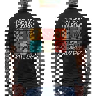 I Don't Crash I Do Random Gravity Checks Bike Parts Men's Back Print T-Shirt - Monsterry
