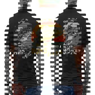 Dont Be Dumb Bassintage Sunset Divertido Pesca Cita Meme Camiseta Hombre Estampado Espalda - Regaloses