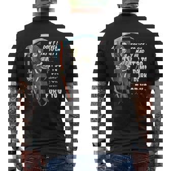 Don't Ever Try To Get In My Head Grim Reaper Men's Back Print T-Shirt - Monsterry