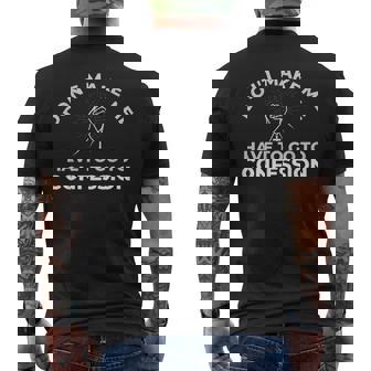 Don't Make Me Have To Go To Confession Catholic Church Men's Back Print T-Shirt - Monsterry