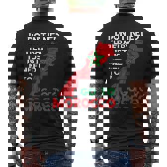 i Don't Need Therapy i Just Need To Go To Morocco Funny Gift Men's Back Print T-Shirt - Monsterry