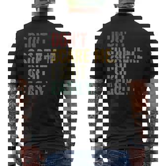 Don't Scare Me I Shit Easily Sarcasm Quote Men's T-shirt Back Print | Mazezy
