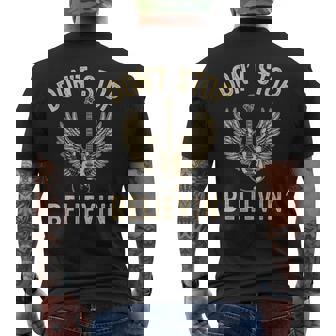 Don't Stop Believing Cool Bands Guitar 80S 90S Classic Rock Men's T-shirt Back Print | Seseable CA