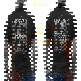 I Don't Talk A Lot But I Observe A Lot Men's Back Print T-Shirt - Monsterry