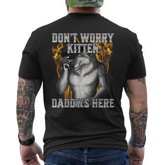 Dont Worry Kitten Daddys Here T-Shirt mit Rückendruck - Geschenkecke