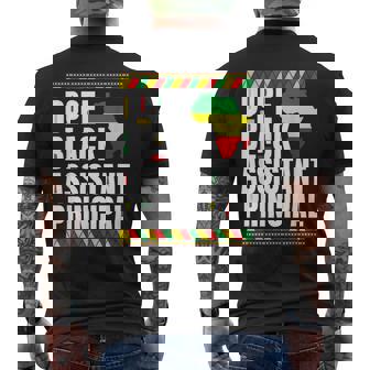 Dope Assistant Principal Black History Month Principal Men's Back Print T-Shirt - Monsterry