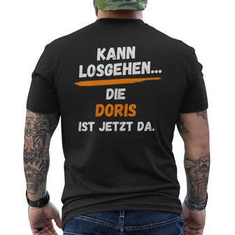 Doris Name Saying First Name Can Go Off T-Shirt mit Rückendruck - Geschenkecke