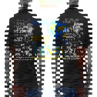 Down Right Perfect World Down Syndrome Awareness Day 2025 Men's T-shirt Back Print | Mazezy
