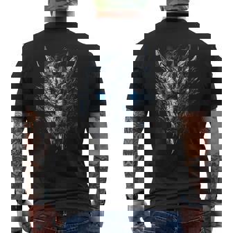 Dragón Ojos Azules Ojos Obras De Arte Dragón Camiseta Hombre Estampado Espalda - Regaloses