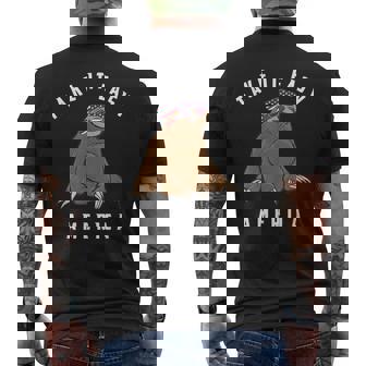 Drapeau Américain Paresseux Du 4 Juillet Take It Easy T-shirt imprimé au dos - Cadeauxyz