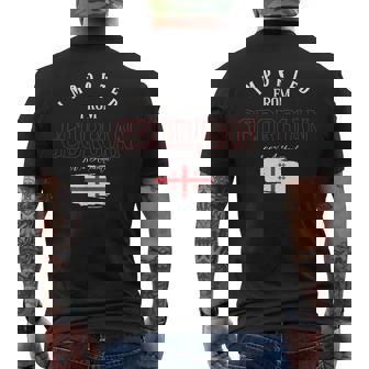 Drapeau Géorgien Caucase Géorgie Patriotique T-shirt imprimé au dos - Cadeauxyz