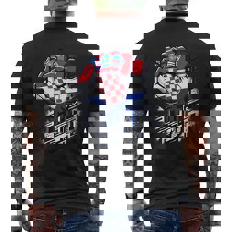 Drapeau Patriotique Croate Rétrointage Pour Fan De La Croatie T-shirt imprimé au dos - Cadeauxyz