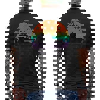 Drapeauintage Rétro Avec Motif Coucher De Soleil Sur Route T-shirt imprimé au dos - Cadeauxyz