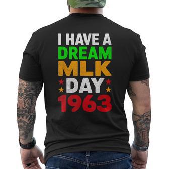 I Have A Dream Mlk Day 1963 Men's T-shirt Back Print - Thegiftio UK