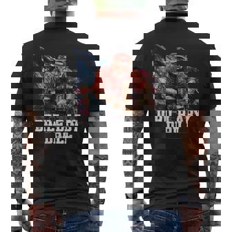 Drill Baby Drill American 2025 Trump President Us Flag Men's T-shirt Back Print - Thegiftio