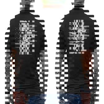 Drilling Rig Drill Baby Drill Oilfield Worker Men's T-shirt Back Print - Thegiftio UK
