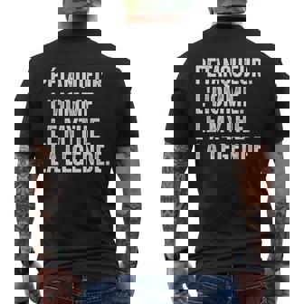 Drôle Boccia Pétanqueur L'homme La Legende Bouliste T-shirt imprimé au dos - Cadeauxyz