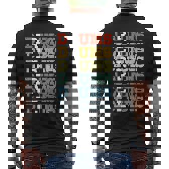 Drums Rudiment Paradiddle Diddle Men's Back Print T-Shirt - Monsterry