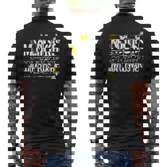My Ducks Don't Even Know What Rows Are Duck Lover Men's Back Print T-Shirt - Monsterry