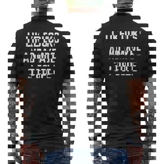 I Like Ducks And Maybe 3 People Feeding Ducks Cute Duck Tank Top Men's Back Print T-Shirt - Monsterry