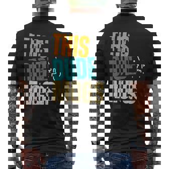 This Dude Mogs Mogging Meme Men's Back Print T-Shirt - Monsterry
