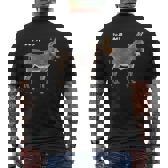 Dumb Stupid Not Smart Donkey Graphic Men's Back Print T-Shirt - Monsterry
