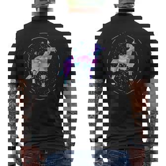 Dutch Shepherd Art Watercolor Dog Aquarelle Men's Back Print T-Shirt - Monsterry