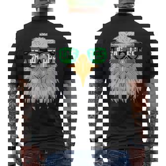Eagles With Sunglasses Vintage Fly Eagles Flying Bird Men's Back Print T-Shirt - Monsterry