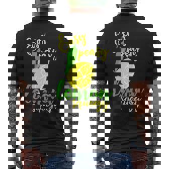 Easy Peasy Lemon Squeezy Sprüche Zitrone Obst Frucht Früchte T-Shirt mit Rückendruck - Geschenkecke