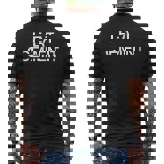 I Eat Cement Satire Contractor Blue Collar Novelty Men's Back Print T-Shirt - Monsterry