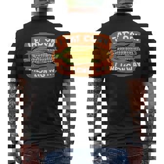 I Eat Corn The Long Way Corn Men's Back Print T-Shirt - Monsterry