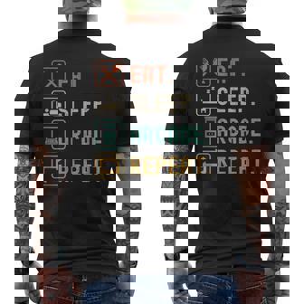 Eat Sleep Arcade Repetir Divertido Amante De Los Arcade Camiseta Hombre Estampado Espalda - Regaloses