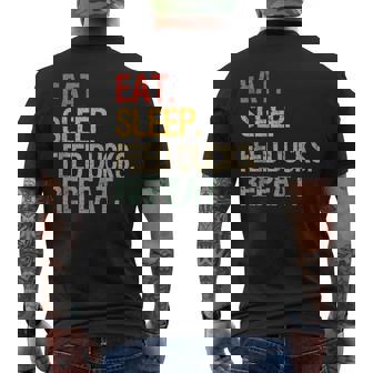 Eat Sleep Feed Ducks Repeat Duck Breeders Vintage Tank Top Men's Back Print T-Shirt - Monsterry