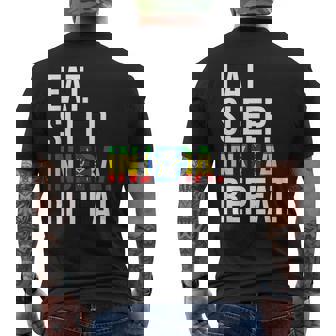 Eat Sleep Injera Repeat Flatbread Lovers Injera Bread Lover Men's Back Print T-Shirt - Monsterry